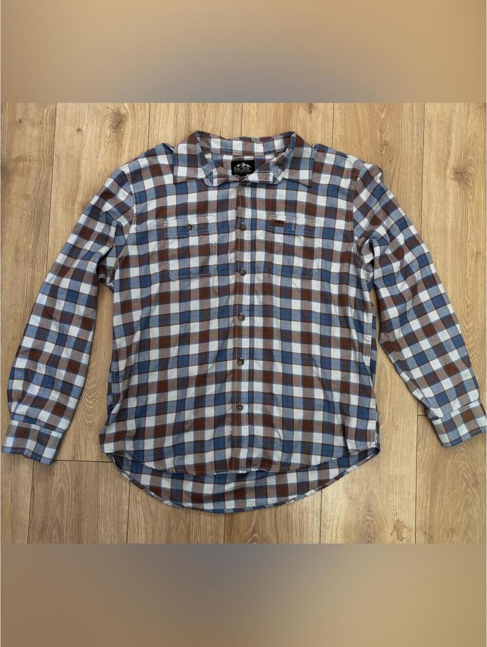 Pacific Trail Men's Brown & Blue Plaid Button-Down Shirt